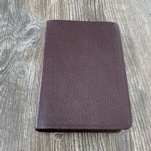 Holman KJV Burgundy Leather Large Print Compact Bible WOC in Red Letter